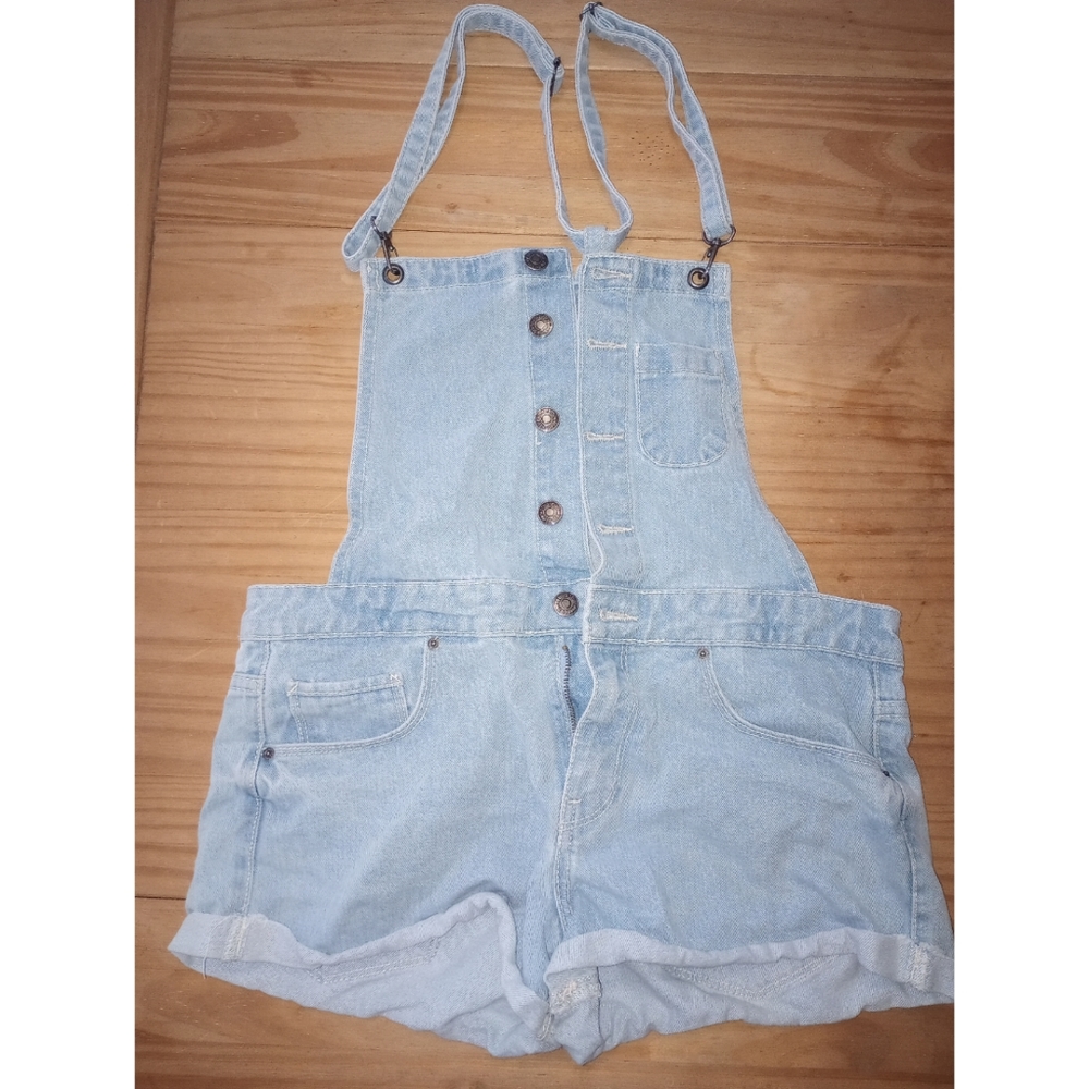 Forever 21💐Blue💙Jean👖Overall Jumper